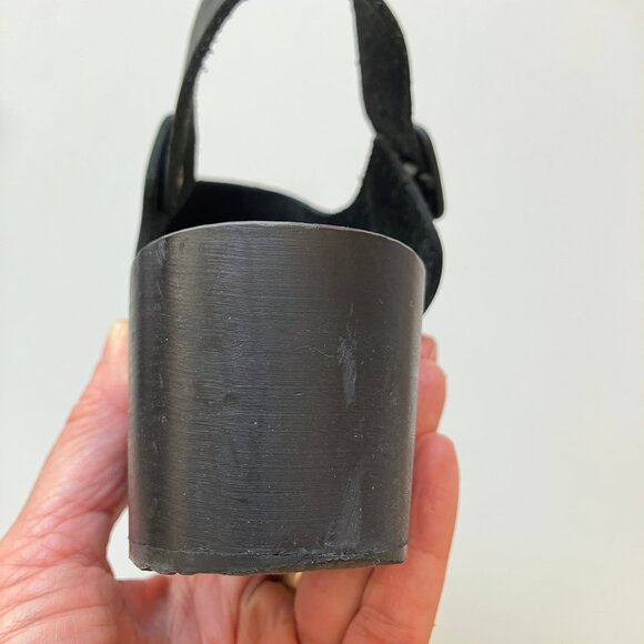 Bryr Daphne Monochrome in Black Clogs (wooden heel) - Picture 4 of 6